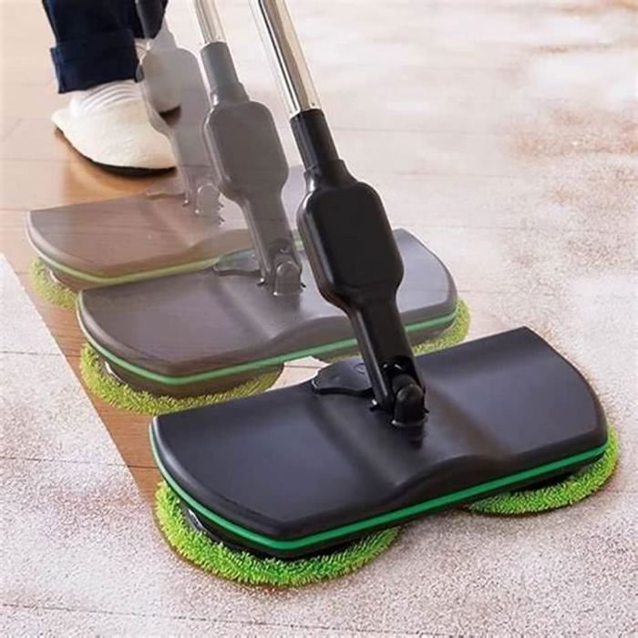 Balai électrique rotatif YWEI Deluxe - Batterie Li-Ion 7,4 V - 360° nettoyage sans fil - 2000 mAh - Noir – Image 3