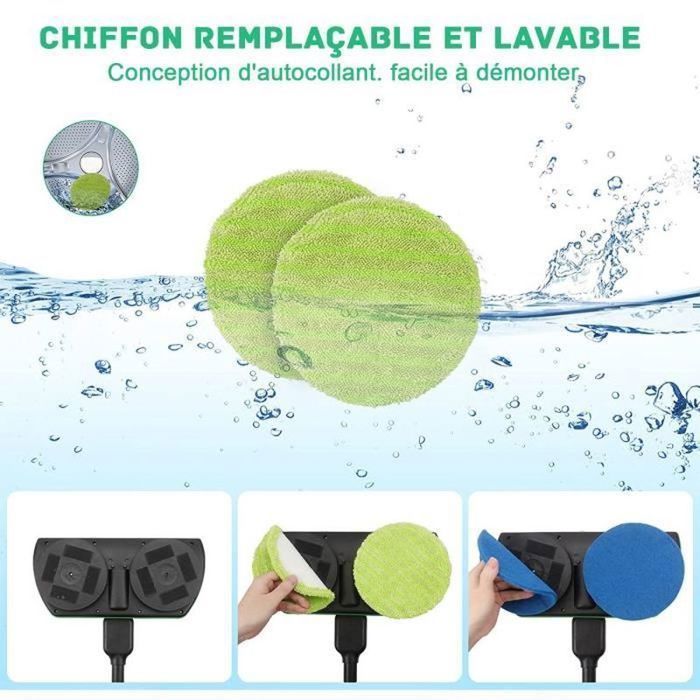 Balai électrique rotatif YWEI Deluxe - Batterie Li-Ion 7,4 V - 360° nettoyage sans fil - 2000 mAh - Noir – Image 4