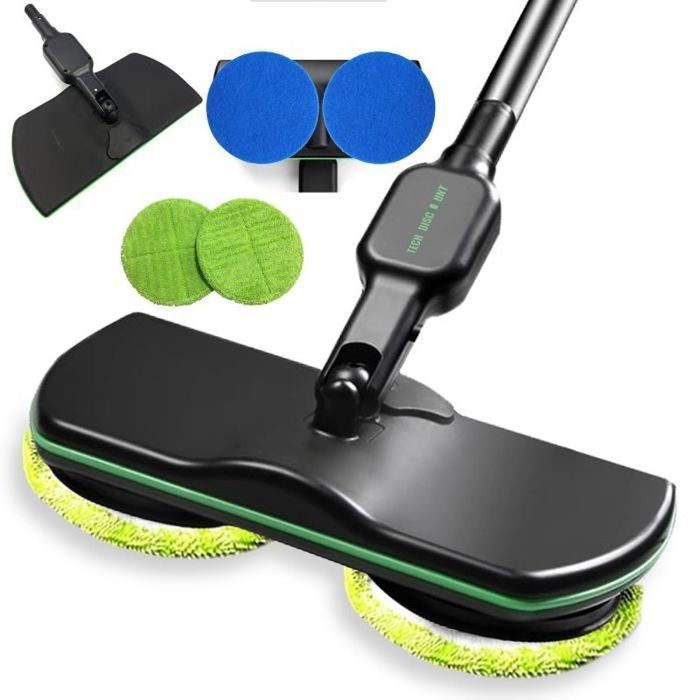 Balai électrique rotatif YWEI Deluxe - Batterie Li-Ion 7,4 V - 360° nettoyage sans fil - 2000 mAh - Noir