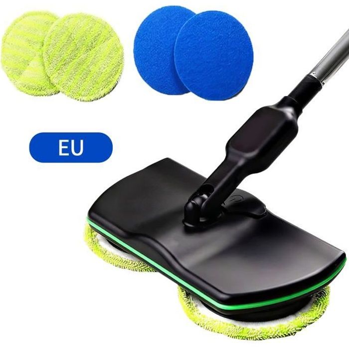 Balai Serpillere Professionnel - Vadrouille Électrique Cireuse Lustreuse Cireuse Parquet Nettoyeur De Sol Rechargeable Eu Plug