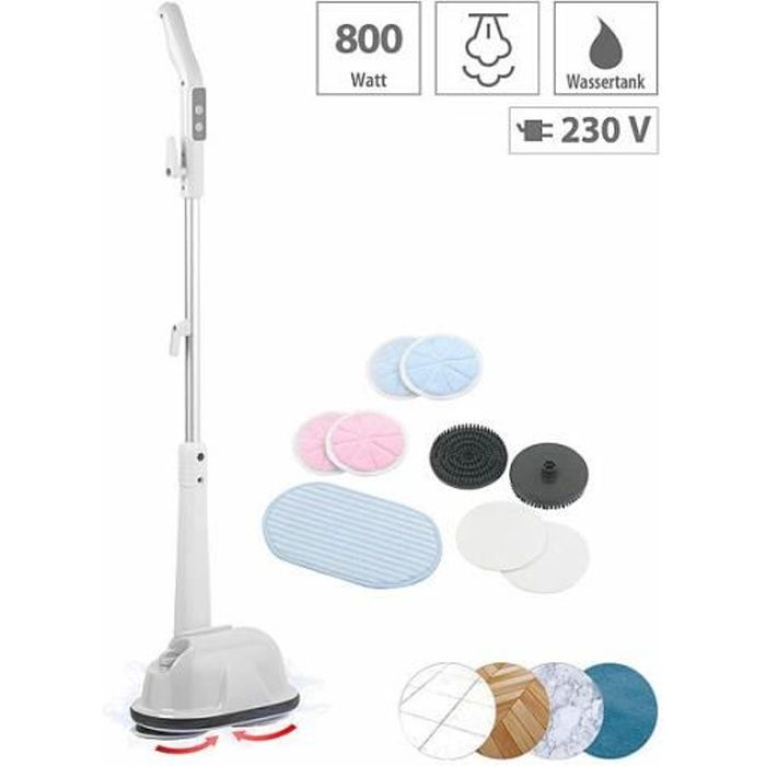 Balai-vapeur - SICHLER HAUSHALTSGERATE - FPW-800 - 800 Watt - Vapeur - Têtes rotatives