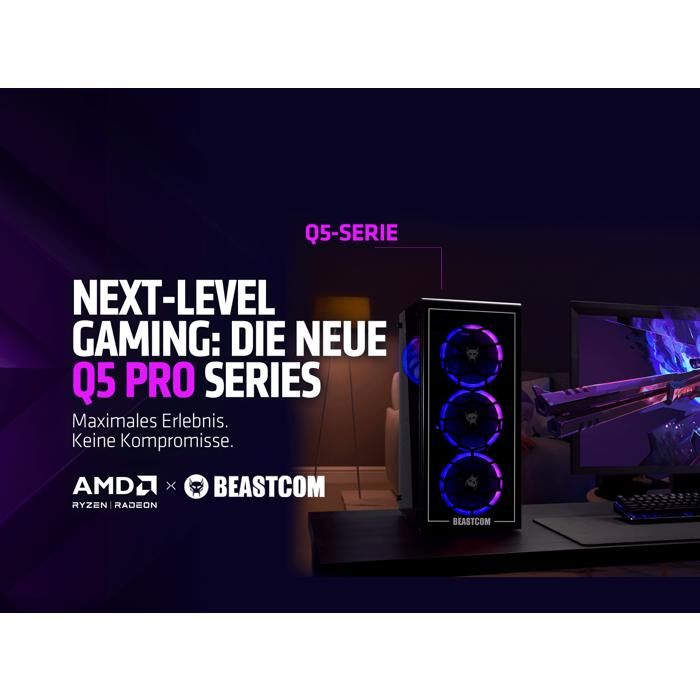 BEASTCOM Q5 Pro Gaming, PC Gamer, AMD Ryzen 9 5900X, NVIDIA RTX 5060, 32Go RAM, 1 To NVMe, WiFi, Win11 – Image 5