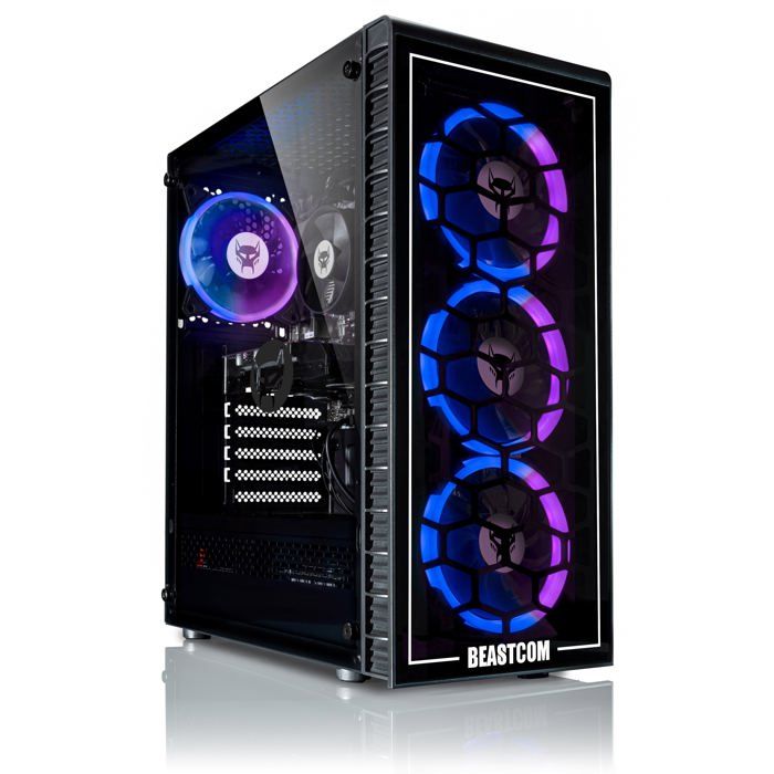BEASTCOM Q5 Pro Gaming, PC Gamer, AMD Ryzen 9 5900X, NVIDIA RTX 5060, 32Go RAM, 1 To NVMe, WiFi, Win11