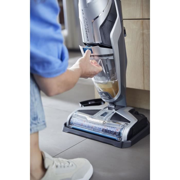 BISSELL CrossWave C3 Select 3551N - Aspirateur Balai Laveur 3 en 1 - Nettoyage Multi-Surfaces - Cycle Autonettoyage - Puissance – Image 4