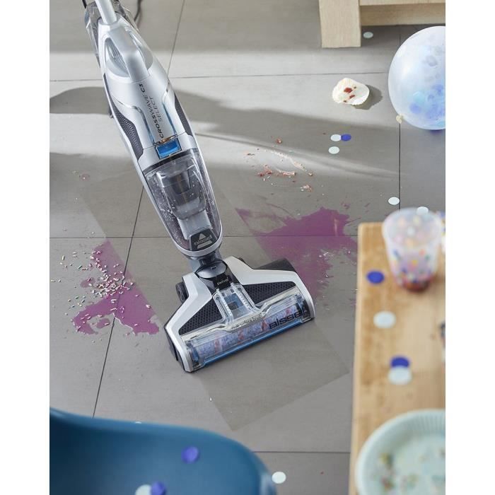 BISSELL CrossWave C3 Select 3551N - Aspirateur Balai Laveur 3 en 1 - Nettoyage Multi-Surfaces - Cycle Autonettoyage - Puissance – Image 9