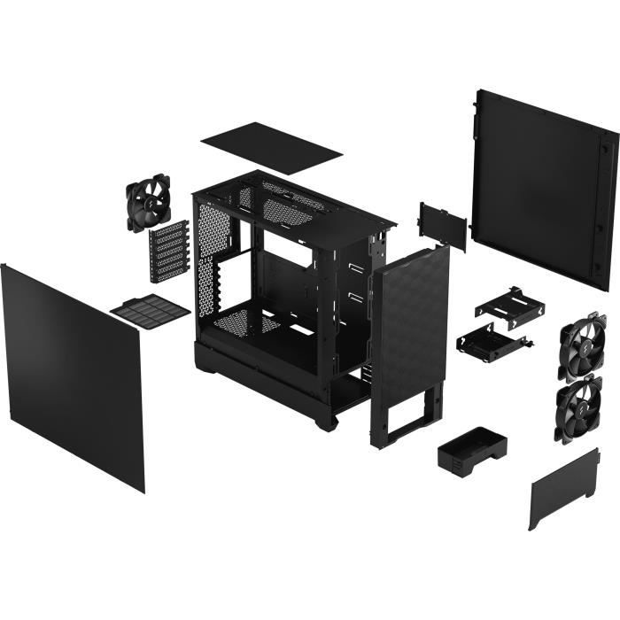 Boîtier PC - FRACTAL DESIGN - Pop Air Black Solid - Noir (FD-C-POA1A-01) – Image 5