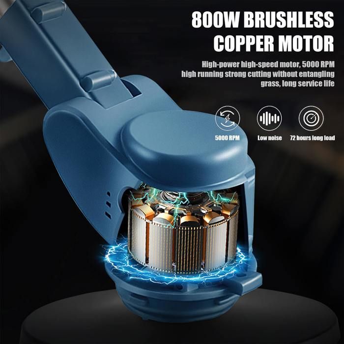 Brosse de Nettoyage Électrique 800W 5000RPM Balai Électrique avec 3 Têtes de Brosse Tige D'extension Réglable – Image 4