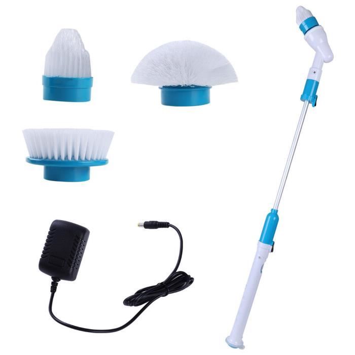 Brosse de nettoyage électrique rechargeable sans fil à long manche Brosse de nettoyage étanche télescopique rotative automatique – Image 4