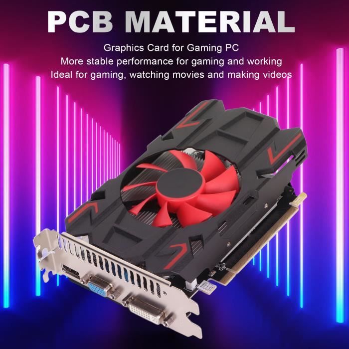 Carte Graphique HD7670 4Go DDR5 128bit Ventilateur de Refroidissement VGA DVI PCIe – Image 4