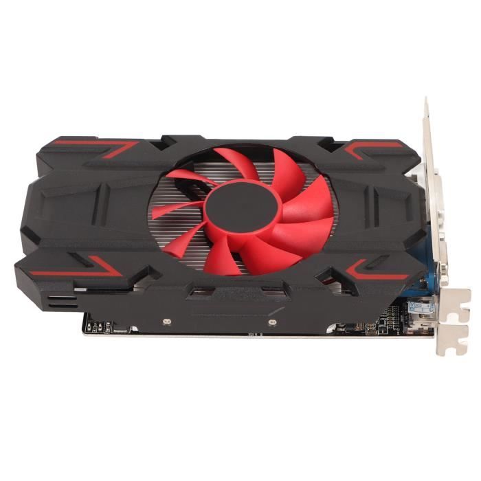 Carte Graphique HD7670 4Go DDR5 128bit Ventilateur de Refroidissement VGA DVI PCIe