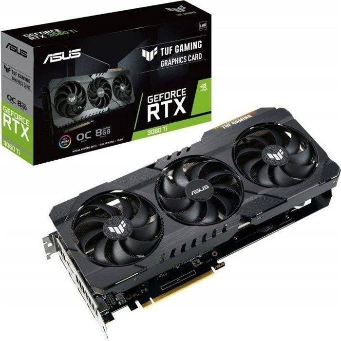 Carte graphique - ASUS - RTX 3060 Ti - 8 Go GDDR6X - Refroidissement actif - PCI-E 4.0