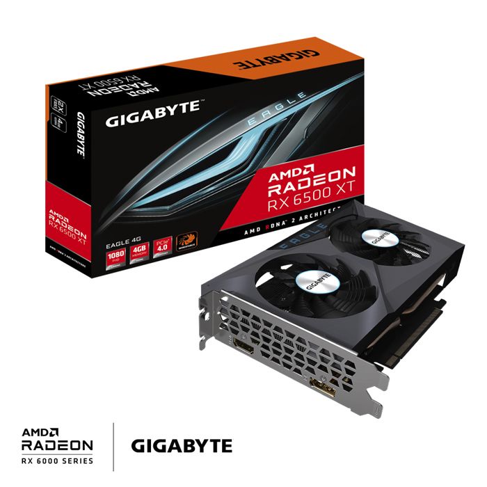 Carte graphique - GIGABYTE - RX 6500 XT - 4Go - Actif - HDMI/DisplayPort – Image 2
