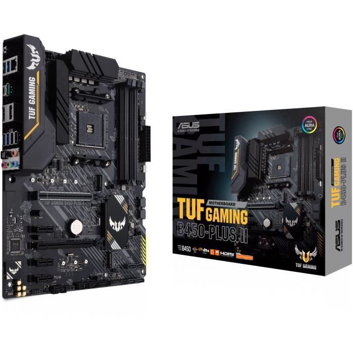 Carte mère - ASUS - TUF GAMING B450-PLUS II - AMD B450 - Emplacement AM4 ATX