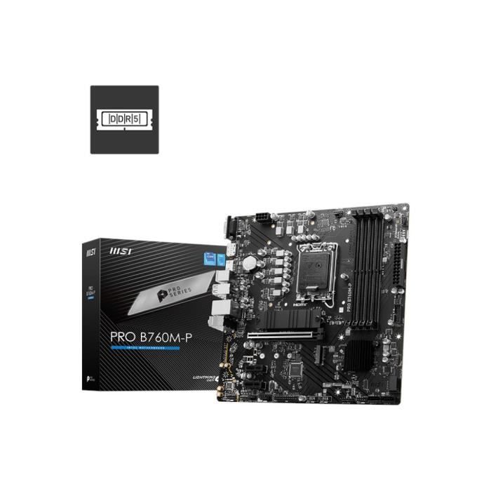 Carte Mère - MSI - PRO B760M-P - Socket LGA1700 - DDR5