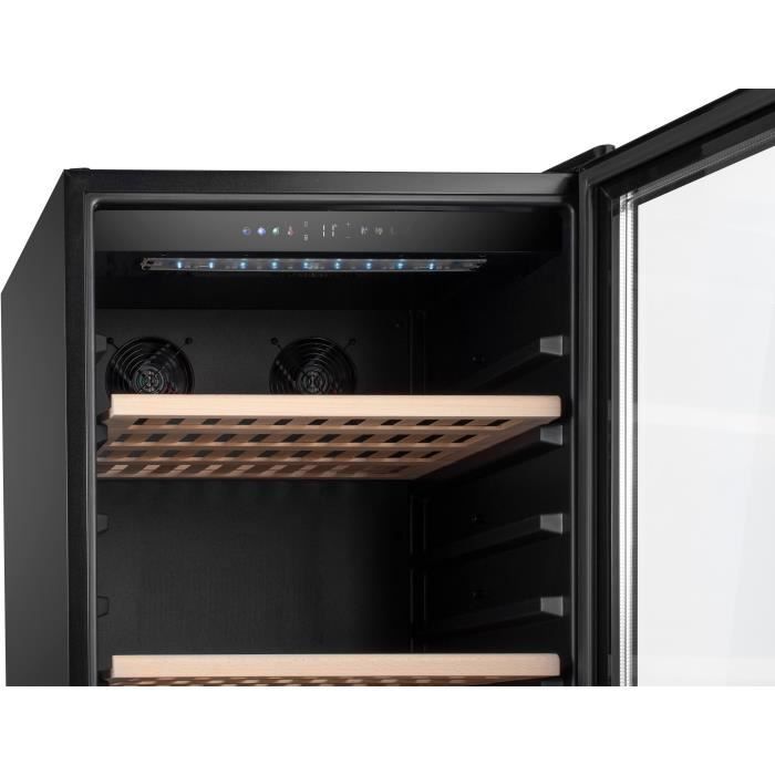 Cave à vin de service - CAVISS - S1300CBEG - 120 bouteilles - Porte vitrée réversible - Classe G - 59 x 59,5 x 141,5 cm - Noir – Image 5