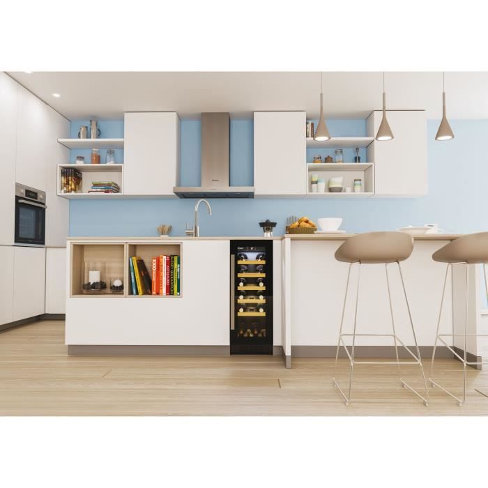 Cave à vin de service encastrable - CANDY - CCVB 30F/1 - 20 bouteilles - Classe F - Niche 30cm - Clayettes en bois - Anti vibrations – Image 3