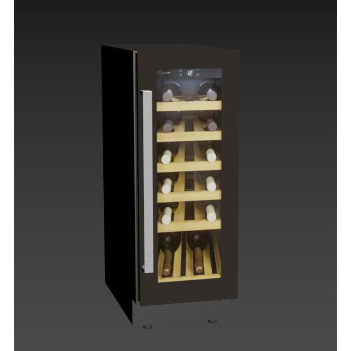 Cave à vin de service encastrable - CANDY - CCVB 30F/1 - 20 bouteilles - Classe F - Niche 30cm - Clayettes en bois - Anti vibrations – Image 9