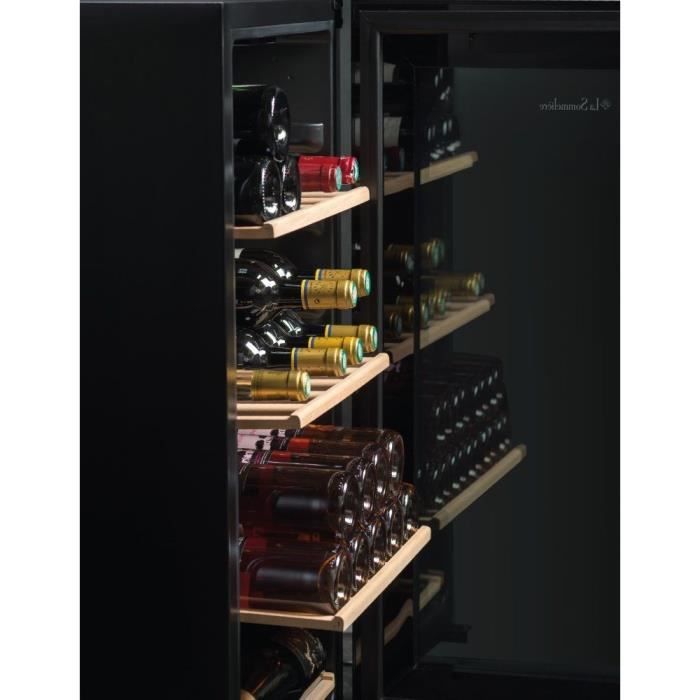 Cave à vin de service - LA SOMMELIERE - LS36BLACK - 36 bouteilles - Porte vitrée - Classe F - 48 x 43 x 83,8 cm - Noir – Image 9