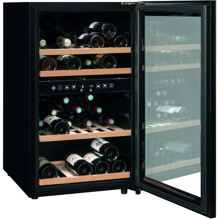 Cave à vin de service - LA SOMMELIERE - SLS45DZ - 45 bouteilles - Porte vitrée - Classe G - 49,5 x 58 x 84 cm - Noir – Image 6