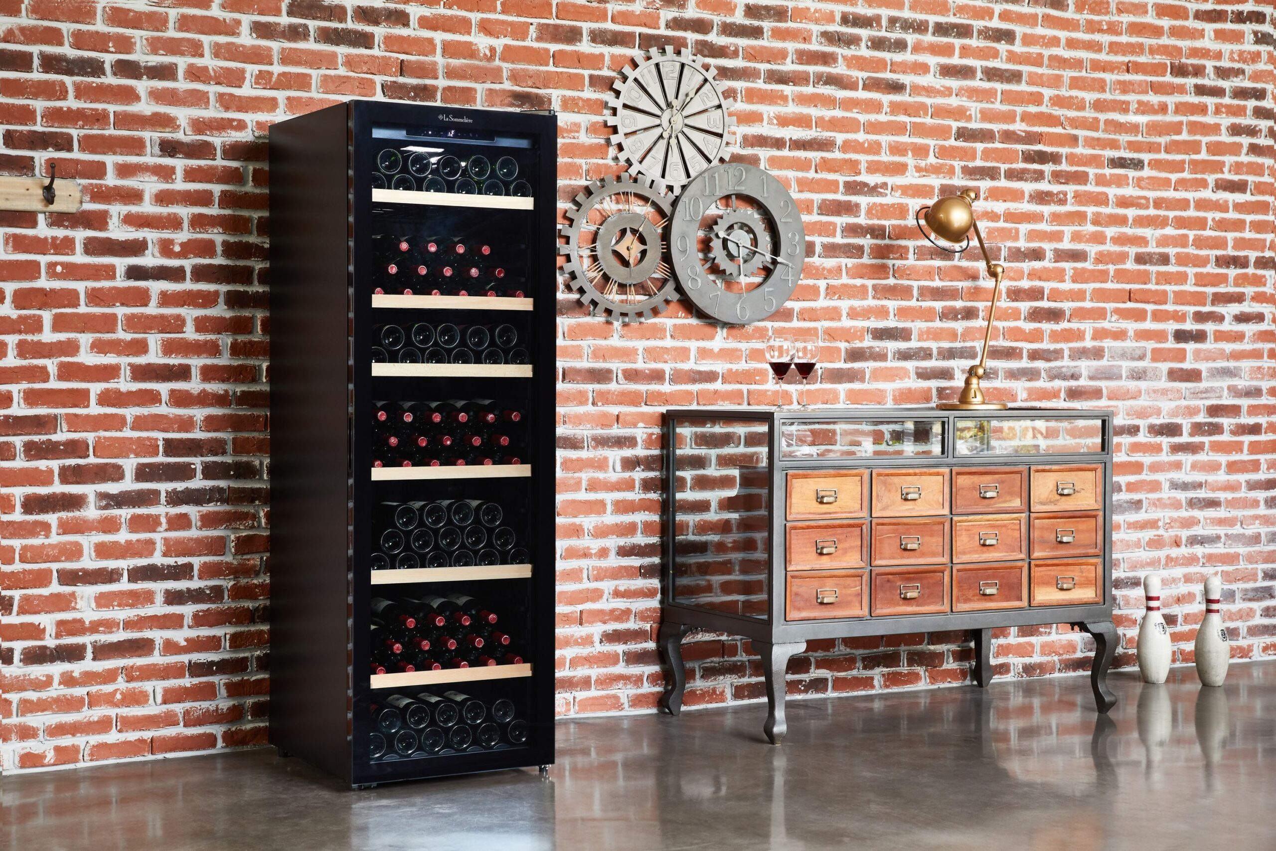 Cave à vin de vieillissement - LA SOMMELIERE - CTV249 - 248 bouteilles - Classe G - 59,5 x 71 x 184,5 cm – Image 2