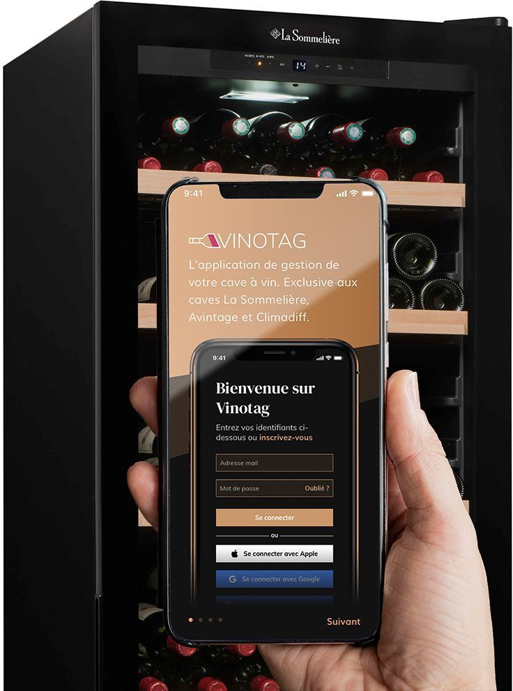 Cave à vin de vieillissement - LA SOMMELIERE - CTV249 - 248 bouteilles - Classe G - 59,5 x 71 x 184,5 cm – Image 9