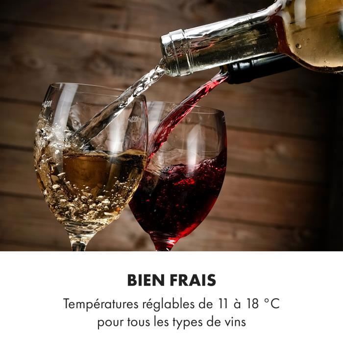 Cave à vin - Klarstein Bellevin 8 uno - 23 L - 11-18°c - Noir – Image 4