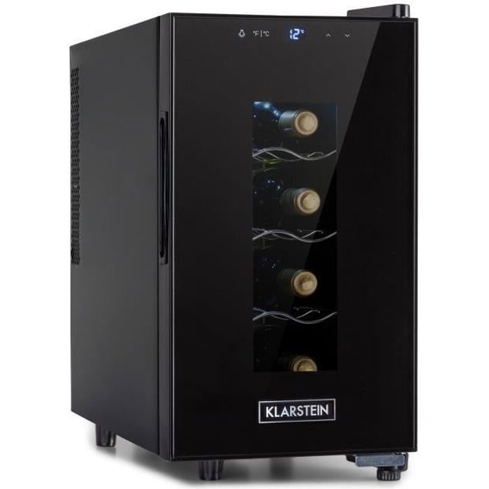 Cave à vin - Klarstein Bellevin 8 uno - 23 L - 11-18°c - Noir