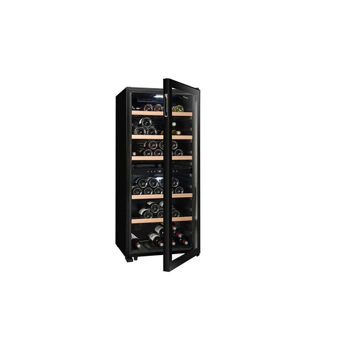 Cave à vin LS102DZBLACK La Sommelière – 102 bouteilles – double zone 5-18°C – connectée Vinotag – porte anti-UV – design All Black – Image 3