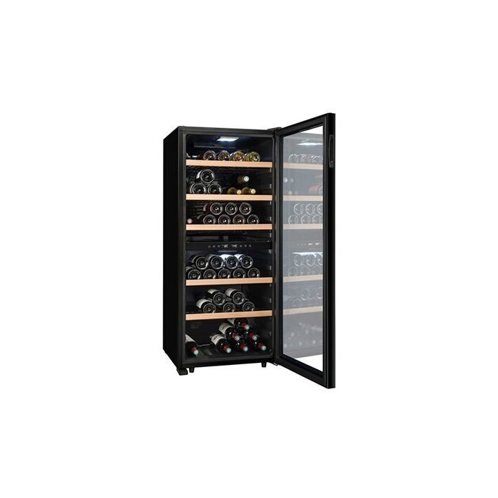 Cave à vin LS102DZBLACK La Sommelière – 102 bouteilles – double zone 5-18°C – connectée Vinotag – porte anti-UV – design All Black – Image 4