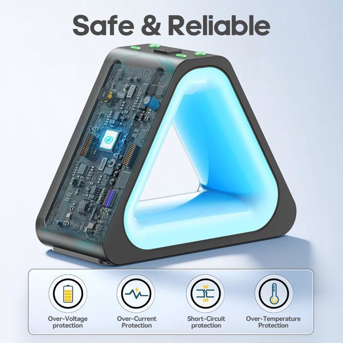 Station de Charge pour Switch 2 Joy-Con - Bleosan - Chargeur Manette Magnétique Rapide avec 7 Modes d’éclairage – Image 5