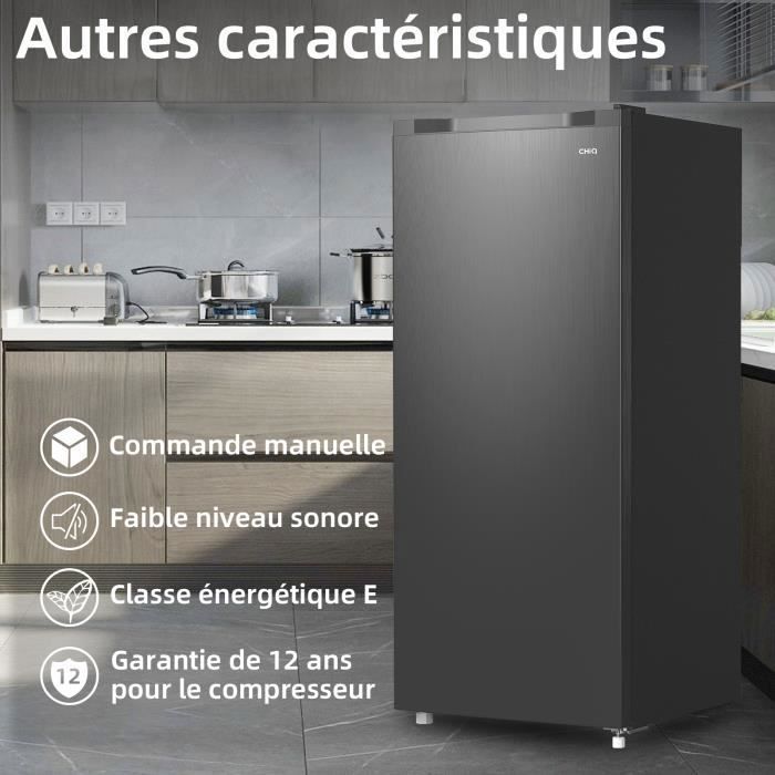 CHiQ congélateur armoire avec une capacité de 145L, thermostat réglable, Silence, porte réversible, E – Image 3