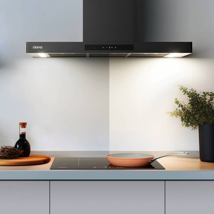 CIARRA Hotte Aspirante A+++ 90cm Wi-Fi Contrôle 4 Vitesses 650m3/h Booster Silencieuse Noir - CD9102B-P – Image 5