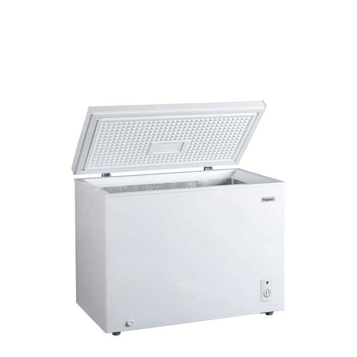 Congélateur coffre blanc FrigeluX CCO300BE – 290 L – Classe E – Autonomie 33h – Dégivrage facile – Panier – 107,4 cm – Image 2