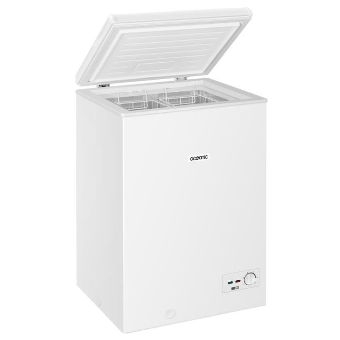 Congélateur coffre - OCEANIC - 97L - Froid statique - Contrôle mécanique - 39 dB - L54,5 x P49,0 x H84,5 cm - Blanc – Image 2