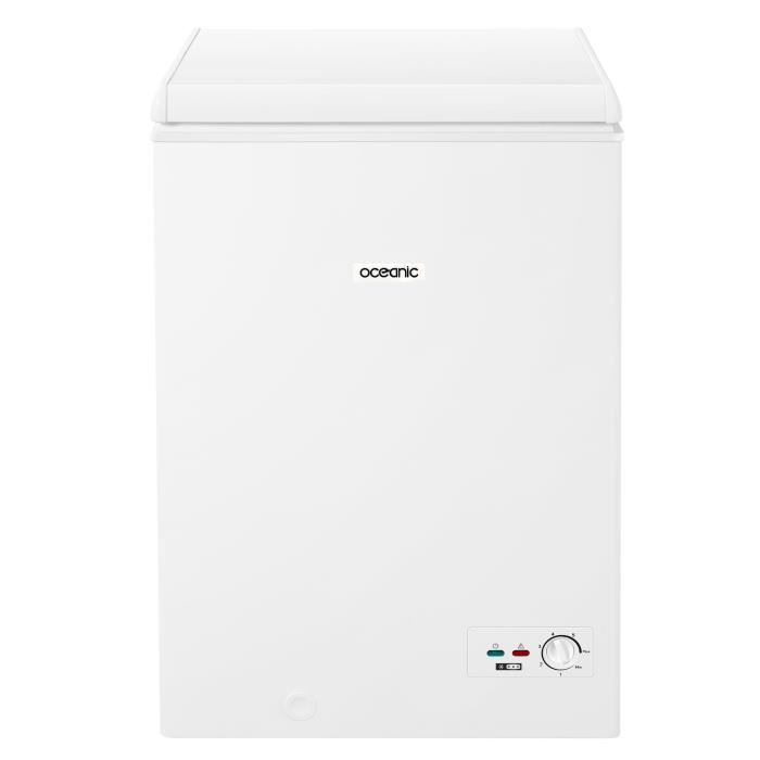 Congélateur coffre - OCEANIC - 97L - Froid statique - Contrôle mécanique - 39 dB - L54,5 x P49,0 x H84,5 cm - Blanc