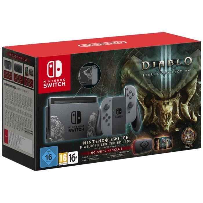 Console Nintendo Switch • Édition Limitée Diablo III + Diablo III: Eternal Collection (Code) + Pochette de transport