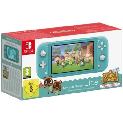 Console portable Nintendo Switch Lite • Turquoise + Animal Crossing: New Horizons (Téléchargement)