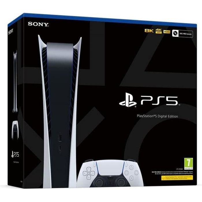 Console de salon - Sony - PS5 Digital Edition - 825 Go - Blanc - Standard