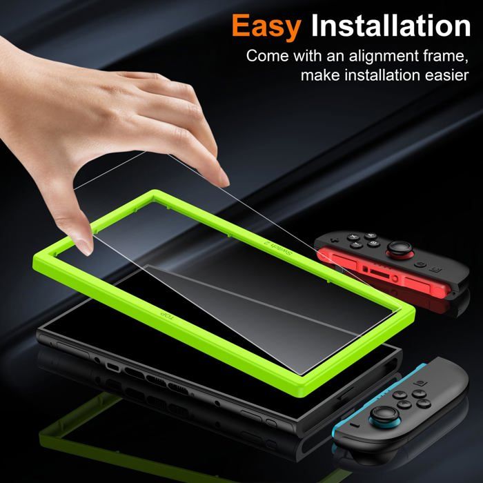 Coque pour Nintendo Switch 2 avec 2 Verre Trempé, Transparent Dockable Etui Rigide Console, Housse Joy-Con TPU, 8 Capuchon Joystick – Image 5