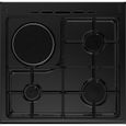 Cuisinière mixte CONTINENTAL EDISON CECM60FCB - 3 feux gaz + 1 électrique - L59,8 x P61 xH83 cm - Noir – Image 5