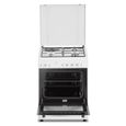 Cuisinière mixte CONTINENTAL EDISON CECM60FCW - 3 feux gaz + 1 électrique - L59,8 x P61 xH83 cm - Blanc – Image 3