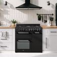 Cuisinière piano gaz 3 fours électriques CONTINENTAL EDISON CECP903FB - 5 feux - Noir - Largeur 90 cm – Image 5