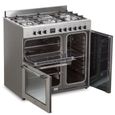 Cuisinière piano gaz 3 fours électriques CONTINENTAL EDISON CECP903FIX 5 feux - Inox - Largeur 90 cm – Image 7