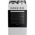 Cuisinière mixte - BEKO - FSS53011DW - 4 foyers - Catalyse - Classe A