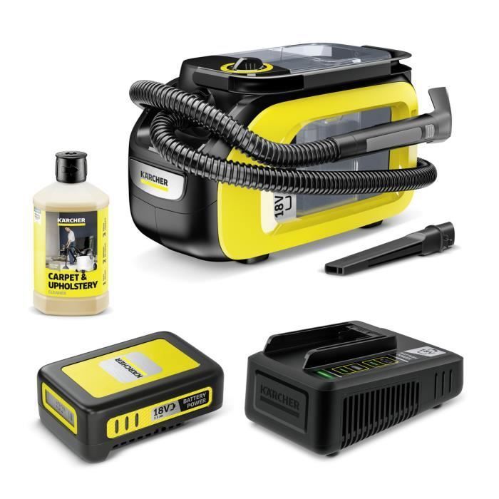 Détacheur sans fil - Karcher - SE 3-18 Compact - Batterie 18V - Détergent 1L - Nettoyage textile efficace
