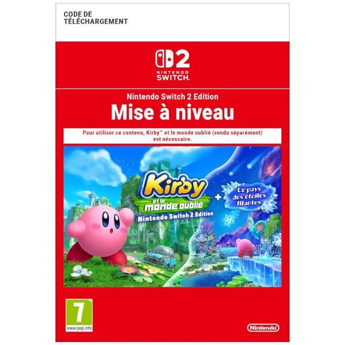 DLC Mise à niveau "Nintendo Switch 2 Edition + Le Pays des Étoiles Filantes" pour Kirby et le Monde Oublié • Code de téléchargement