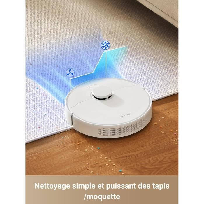 DREAME D10 Plus Gen 2 - Robot Aspirateur Laveur avec Vidange Automatique Poussière - Navigation LiDAR - Puissance 6000 Pa – Image 7