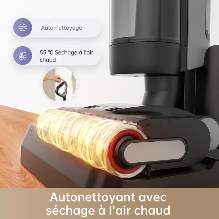 Dreame H12 Pro Aspirateur Balai Nettoyeur Intelligent Sec et Humide sans Fil, Autonettoyage Brosse, Écran LED, Réservoir Eau 900 ML – Image 4
