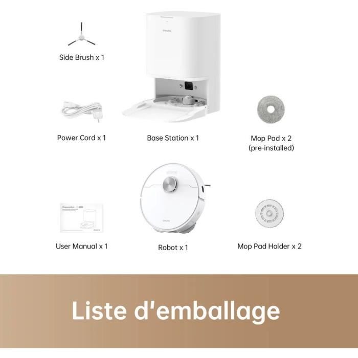 Dreame L10 PRIME - Robot Aspirateur Laveur avec Station de Vidage et Auto Nettoyage - Technologie LDS - Puissance 4000 Pa – Image 8