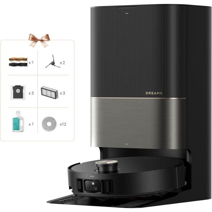 DREAME X50 Ultra Complete - Robot Aspirateur avec Station - Evitement d'obstacles par IA et Navigation à 360 - Aspiration 20 000 Pa